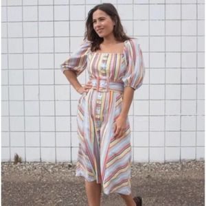 NWT Tanya Taylor Claude Stripe‎ Dress Size 8